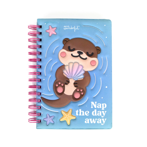 QUADERNO A5 MR.WONDERFUL CON SQUISHY - LAZY LONTRA 
