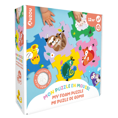 MON PUZZLE EN MOUSSE À TOUCHER - PUZZLE IN GOMMAPIUMA CON MATERIALI DA TOCCARE 