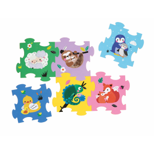 MON PUZZLE EN MOUSSE À TOUCHER - PUZZLE IN GOMMAPIUMA CON MATERIALI DA TOCCARE 
