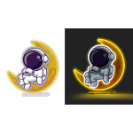 LAMPADA NEON SAGOMATA DA TAVOLO CARTOMANIA - ASTRONAUTA LUNA 