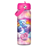 BORRACCIA IN ACCIAIO DA 0,5L CON BECCUCCIO INTEGRATO SJ - BOY & GIRL - TEDDY HEART