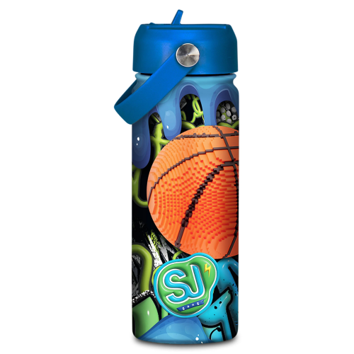 BORRACCIA IN ACCIAIO DA 0,5L CON BECCUCCIO INTEGRATO SJ - BOY & GIRL