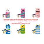 ASTUCCIO IN SILICONE ALLUNGABILE E CON STICKERS MITAMA - MOSTRO AZZURRO