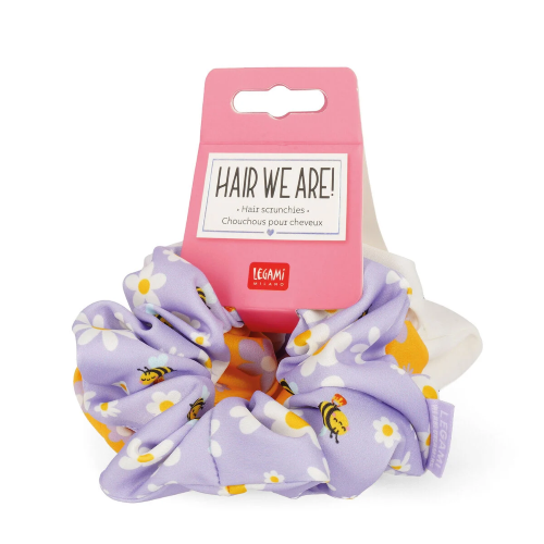 SET DI 3 ELASTICI PER CAPELLI - SCRUNCHIES HAIR WE ARE! LEGAMI - BEE