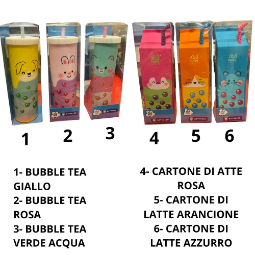ASTUCCIO  TINTA UNITA IN SILICONE LINEA BUBBLE TEA - CARTONE DI LATTE ROSA