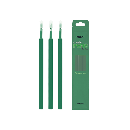 SET DI 3 REFILL PENNA CANCELLABILE A SCATTO ITOTAL - VERDE