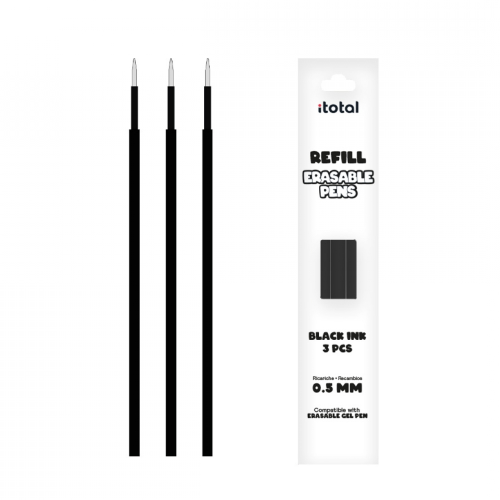 REFILL PENNE CANCELLABILI CON TAPPO ITOTAL - 3PEZZI