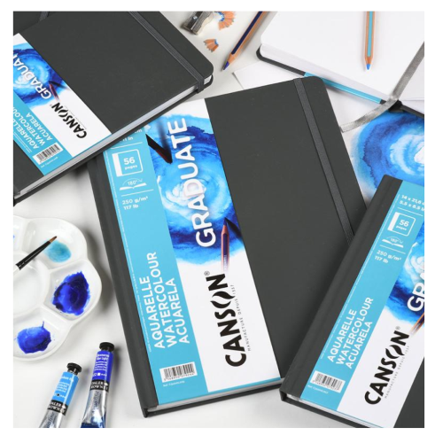 SKETCHBOOK CANSON GRADUATE DESSIN - A5 -  14X21,6 CM - RILEGATO CON CHIUSURA ELASTICO