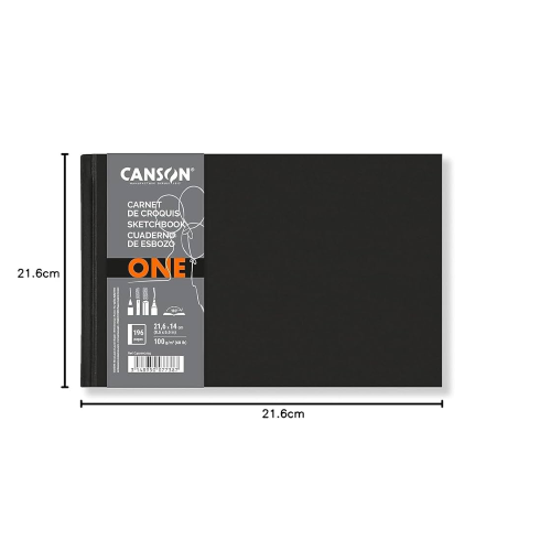 CANSON ART BOOK ONE - SKETCHBOOK 21,6X14 ORIZZONTALE COLLATO 100 G