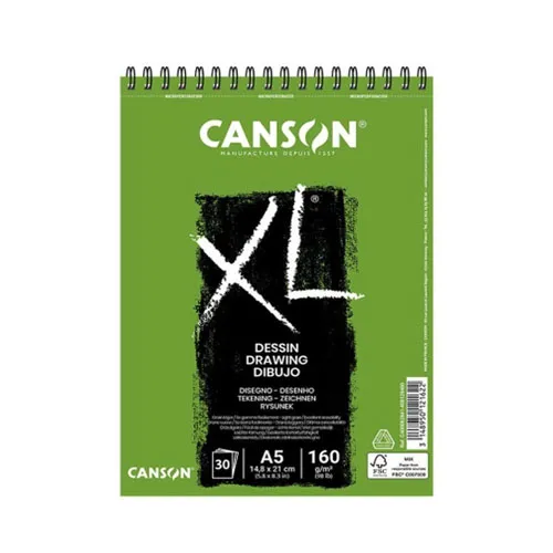 SKETCHBOOK CANSON DESSIN - A5 - 14,8X21 CM - SPIRALATO DA DISEGNO