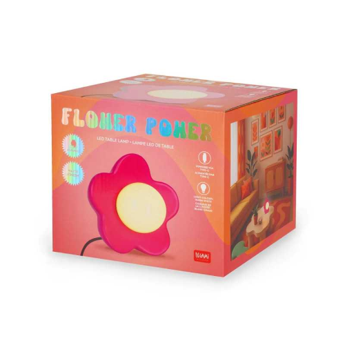 FLOWER POWER - LAMPADA LED DA TAVOLO - MATTE PINK LEGAMI 