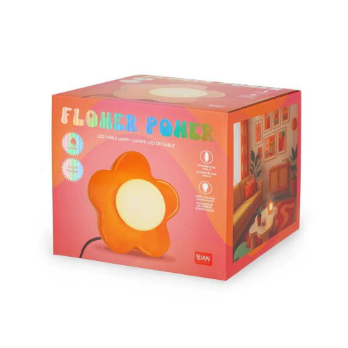 FLOWER POWER - LAMPADA LED DA TAVOLO - SHINY ORANGE LEGAMI 