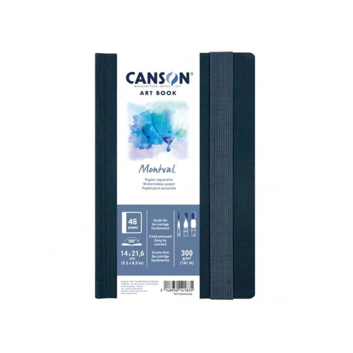 ART BOOK MONTVAL CANSON - A5 21,6X14 CM - RILEGATO CON CHIUSURA ELASTICO