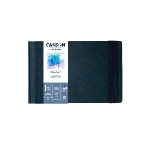 ART BOOK MONTVAL CANSON - A5 21,6X14 CM - 48 PAGINE - RILEGATO CON CHIUSURA ELASTICO