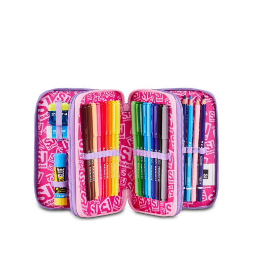 ASTUCCIO 3 ZIP COMPLETO SCOCCA FRONTALE 3D SEVEN SJ GANG - BOY & GIRL