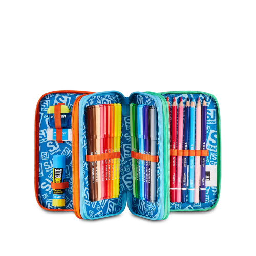 ASTUCCIO 3 ZIP COMPLETO SCOCCA FRONTALE 3D SEVEN SJ GANG - BOY & GIRL