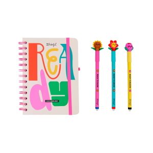 SET DIARIO SCOLASTICO MR. WONDERFUL PICCOLO 2026-27 SETTIMANALE + 3 PENNE CANCELLABILI BO-BO - READY