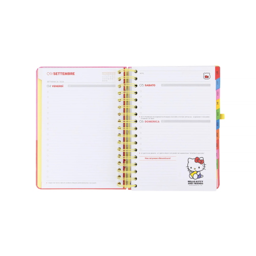 DIARIO SCOLASTICO 2026-27 HELLO KITTY&FRIENDS X MR.WONDERFUL GIORNALIERO - SIAMO LA SQUADRA MIGLIORE