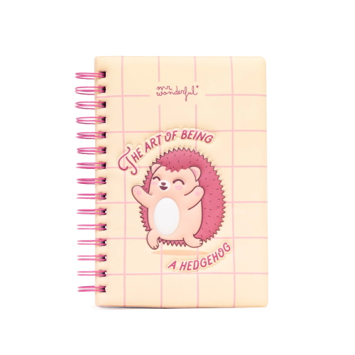 QUADERNO A5 CON COPERTINA EFFETTO 3D RICCIO – THE ART OF BEING A HEDGEHOG