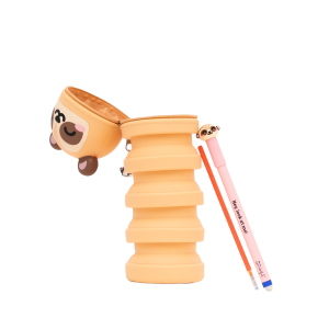 ASTUCCIO IN SILICONE ESTENSIBILE + PENNA CANCELLABILE BO-BO + RICARICA D’INCHIOSTRO – SURICATO