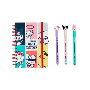 DIARIO 2026-27 PICCOLO HELLO KITTY&FRIENDS SETTIMANALE + 3 BO-BO - SIAMO LA SQUADRA MIGLIORE