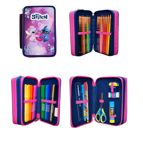 ASTUCCIO 3 ZIP COMPLETO - STITCH & ANGEL - YOU ARE MAGICAL