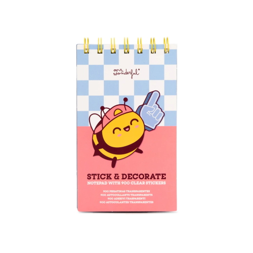 BLOCCO DI ADESIVI TRASPARENTI - STICK AND DECORATE MR WONDERFUL 