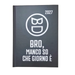 DIARIO 16 MESI POCKET INTENSAMENTE BASTARDIDENTRO 2026/2027 BRO, MANCO SO CHE GIORNO E'- NERA