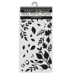 MASCHERINA STENCIL STAMPERIA 12X25 CM - HAPPINESS DEWDROPS FOGLIE GRANDI