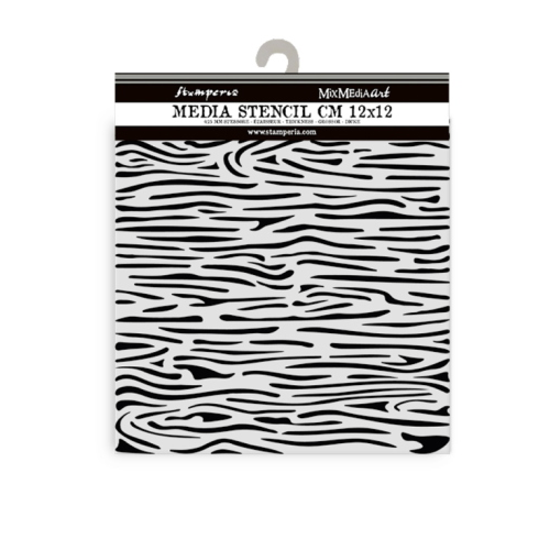 MASCHERINA STENCIL STAMPERIA 12X12 CM - SILENT SEA EFFETTO LEGNO