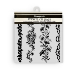 MASCHERINA STENCIL STAMPERIA 18X18 CM - BORDURE