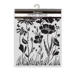 MASCHERINA STENCIL STAMPERIA 20X25 CM - ATELIER PAPAVERI E FIORI