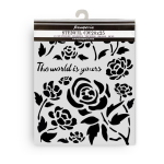MASCHERINA STENCIL STAMPERIA 20X25 CM - TIMELESS ROSE