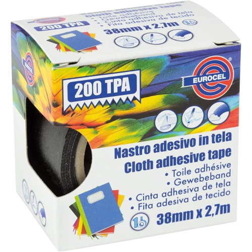 NASTRO ADESIVO IN TELA TPA200 38 MM - NERO