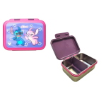 PORTAMERENDA LILO&STITCH IN ACCIAIO INOX - STITCH E ANGEL SFONDO LILLA CON CUORI