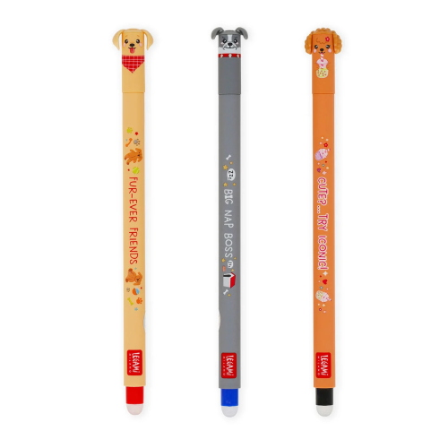 SET DI 3 PENNE CANCELLABILI - ERASABLE PEN - FUR-EVER FRIENDS LEGAMI