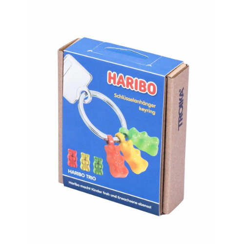 PORTACHIAVI CON CIONDOLI TROIKA HARIBO ORSETTI GOMMOSI - ROSSI VERDI GIALLI