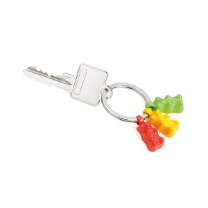 PORTACHIAVI CON CIONDOLI TROIKA HARIBO ORSETTI GOMMOSI - ROSSI VERDI GIALLI