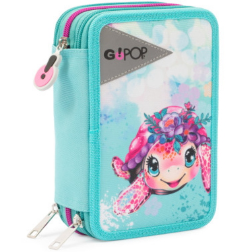 ASTUCCIO 3 ZIP CON CORREDO TURTLE BLOOM GO POP