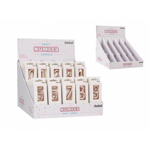 MAKE A WISH - CANDELINE COMPLEANNO I TOTAL DA 0 A 9 ROSE GOLD 