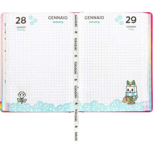 DIARIO IMBOTTITO DATATO 12 MESI TOKIDOKI 2026/2027 - ROSA