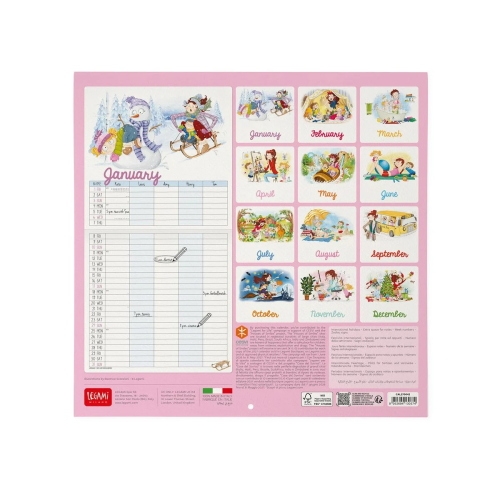 CALENDARIO DA PARETE 2027 LEGAMI - 30X29 CM