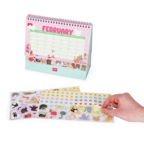 CALENDARIO DA TAVOLO LEGAMI 2027 CON ADESIVI - EVERY DAY IS A CATURDAY