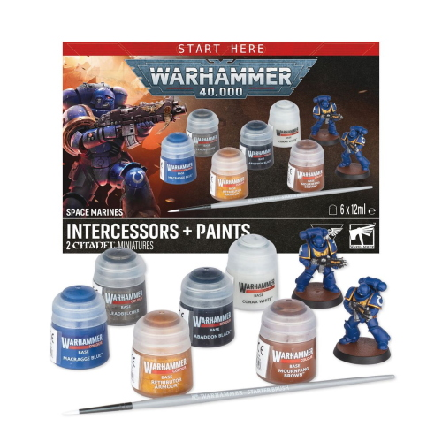 PAINT SET WARHAMMER 40,000 - SPACE MARINES - INTERCESSORS + PAINT (I preordini vengono spediti a partire dal giorno del lancio 25/07/2026)