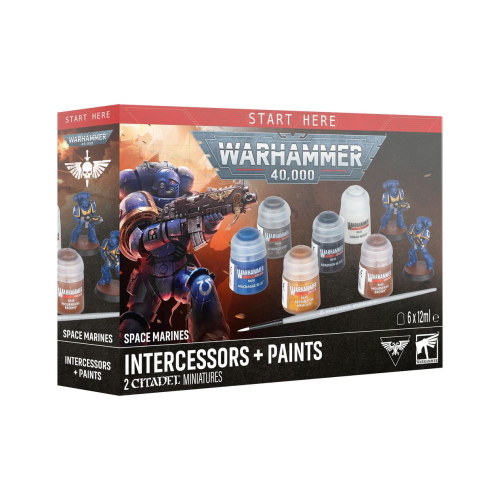 PAINT SET WARHAMMER 40,000 - SPACE MARINES - INTERCESSORS + PAINT (I preordini vengono spediti a partire dal giorno del lancio 25/07/2026)