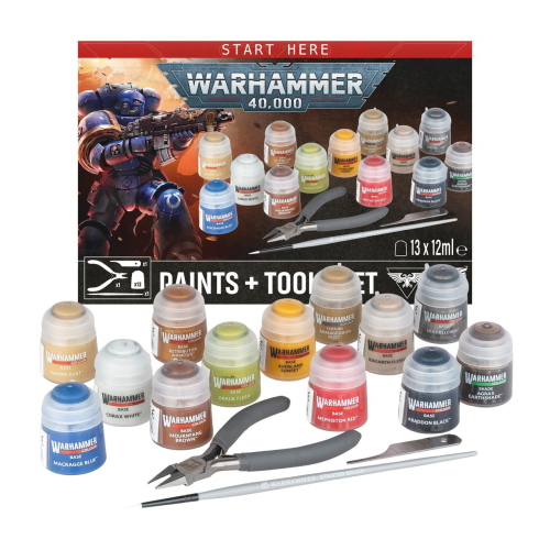 SET COLORI CITADEL + ATTREZZI WARHAMMER 40,000 