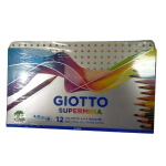 MATITE GIOTTO SUPERMINA- SET IN ASTUCCIO METALLICO DA 12 COLORI