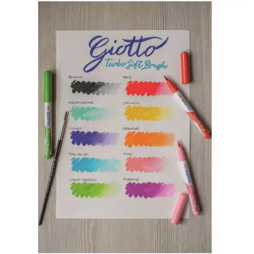 PENNARELLI GIOTTO TURBO SOFT BRUSH 12 COLORI 