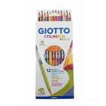 CONFEZIONE 12 PASTELLI DOPPIO COLORE GIOTTO STILNOVO BICOLOR
