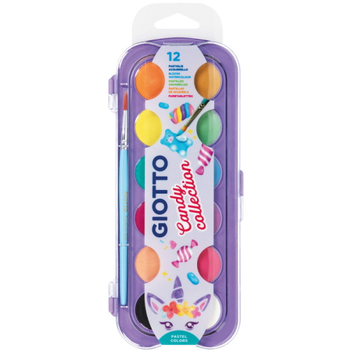 ACQUERELLI GIOTTO CANDY COLLECTION SCATOLA 12 COLORI